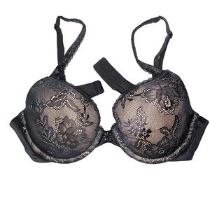 Maidenform Padded Black Lace Bra - Size 36 B